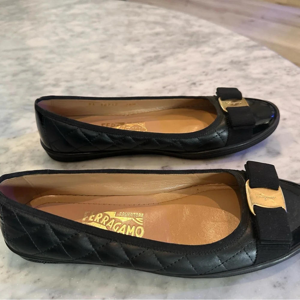 Salvatore Ferragamo Black Leather Footwear - Picture 3 of 5